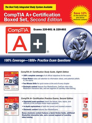 cover image of CompTIA A+ Certification Boxed Set (Exams 220-801 & 220-802)